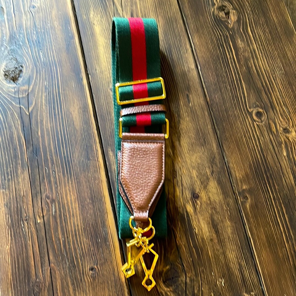 Green and Red Purse Strap